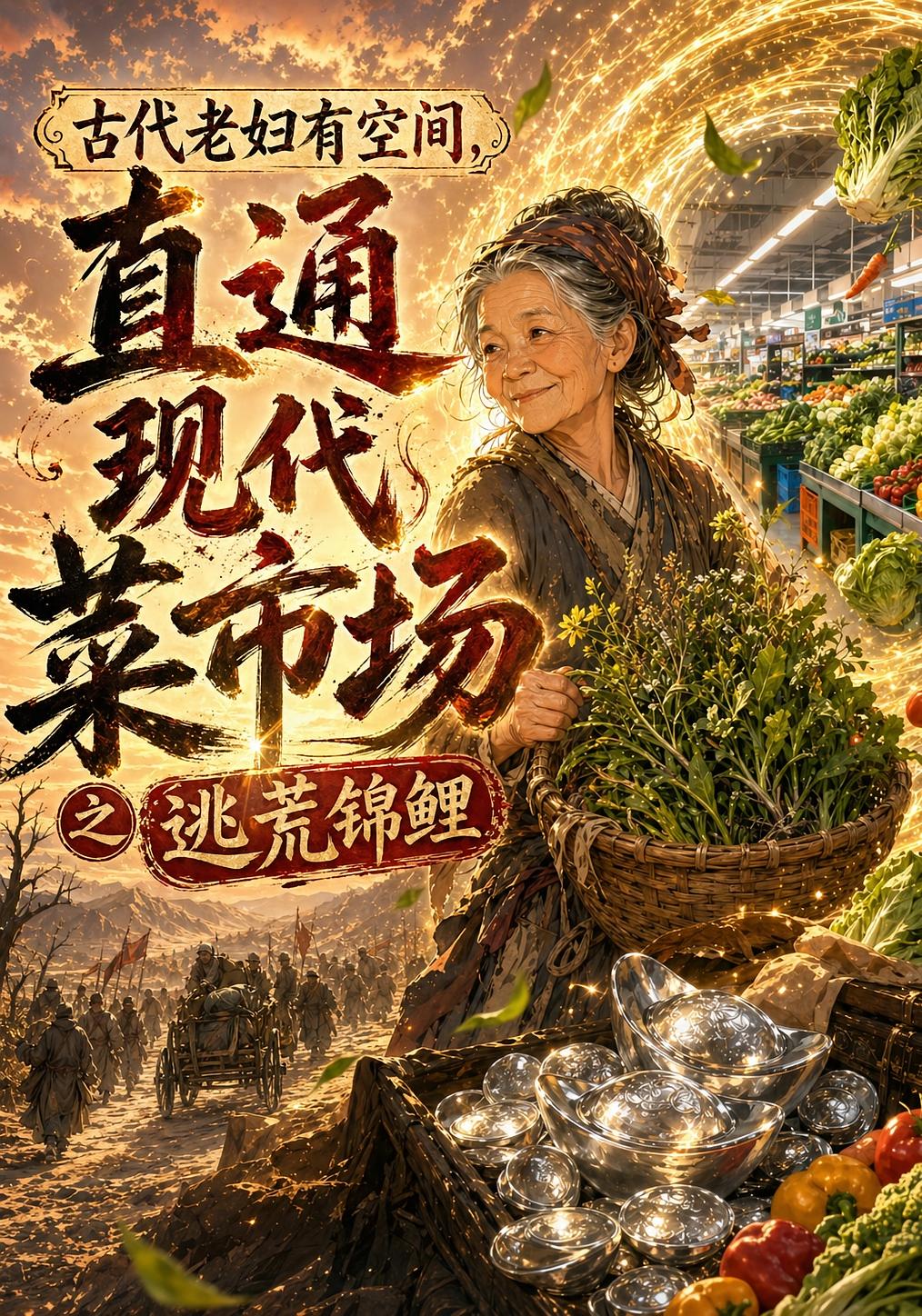 古代老妇有空间，直通现代菜市场之逃荒锦鲤